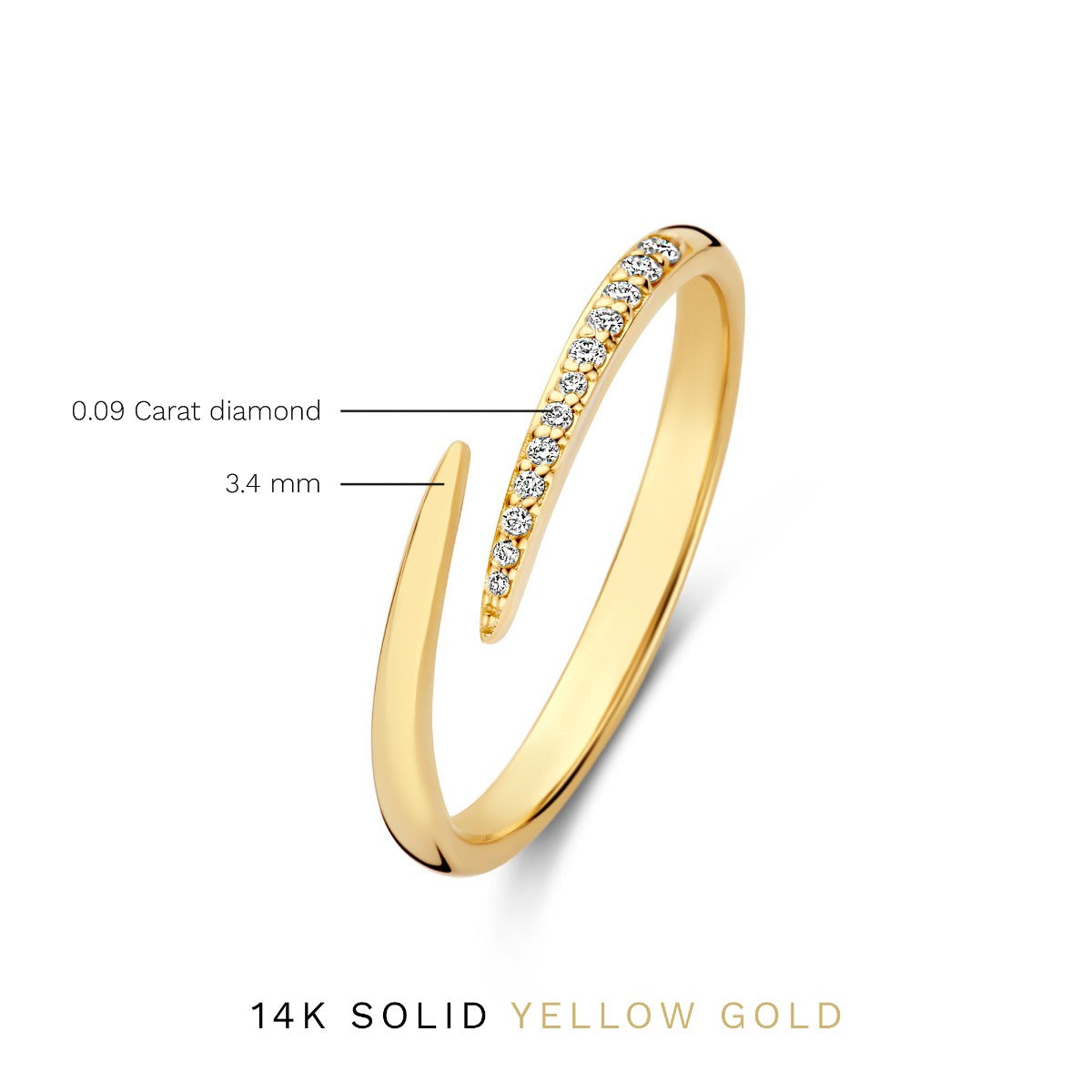 Isabel Bernard De la Paix Flavie 14 Karat gold ring with diamond 0.08 carat IBD330034-54