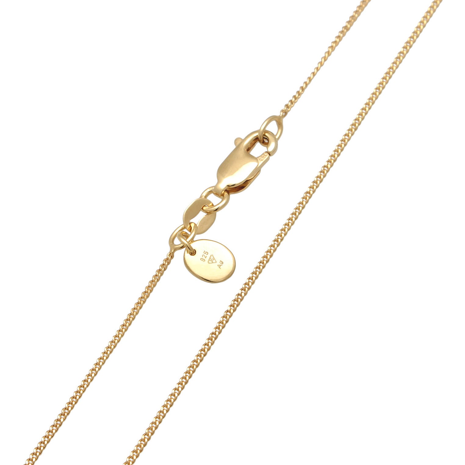 Elli 925 Sterling Silver Coin Necklace Gold plated with Zirconia 2004-BF-0008128-001