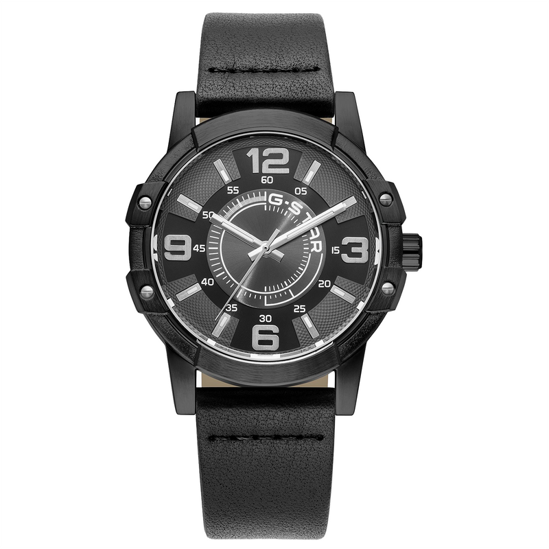 G-STAR Constructed Montre Homme en Cuir Noire GSW.506.02-zoom-