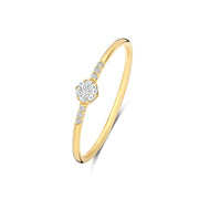 Isabel Bernard De la Paix Bague De la Paix Belinda en or 14 carats avec diamant 0,12 carat IBD330040-48
