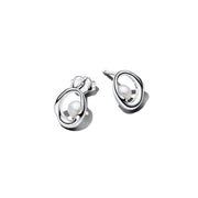Pandora Essence Clous D’Oreilles Oval & Treated Freshwater Cultured Pearl De Forme Organique 293295C01
