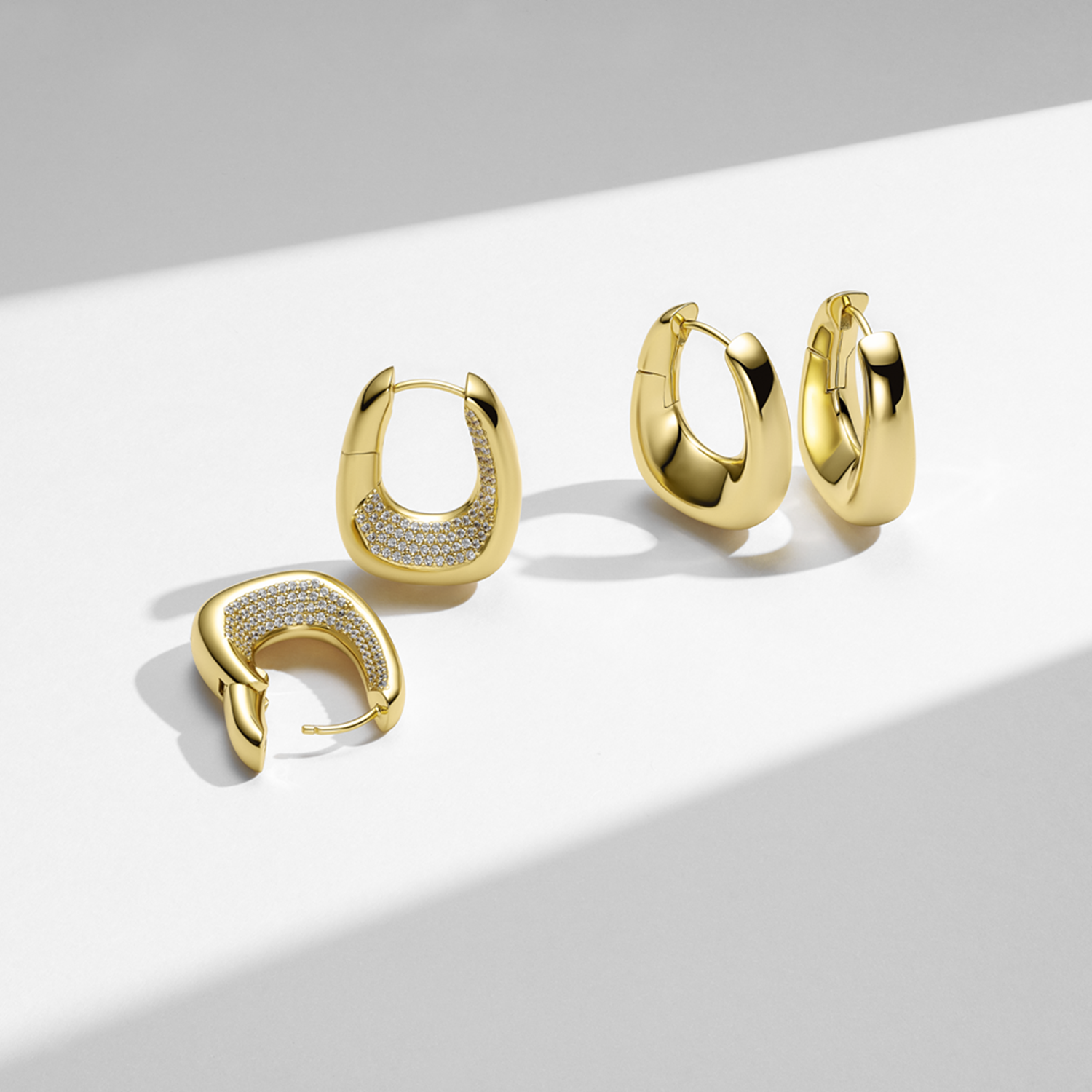 Sif Jakobs Gold Plated Borsa Pianura Grande Earrings SJ-E2621-YG