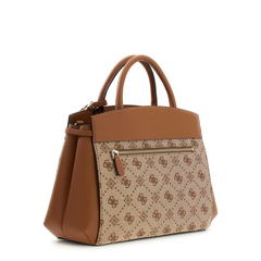 Guess Melinda Latte Logo Tri Comp Handbag HWJP99-2060-LTL
