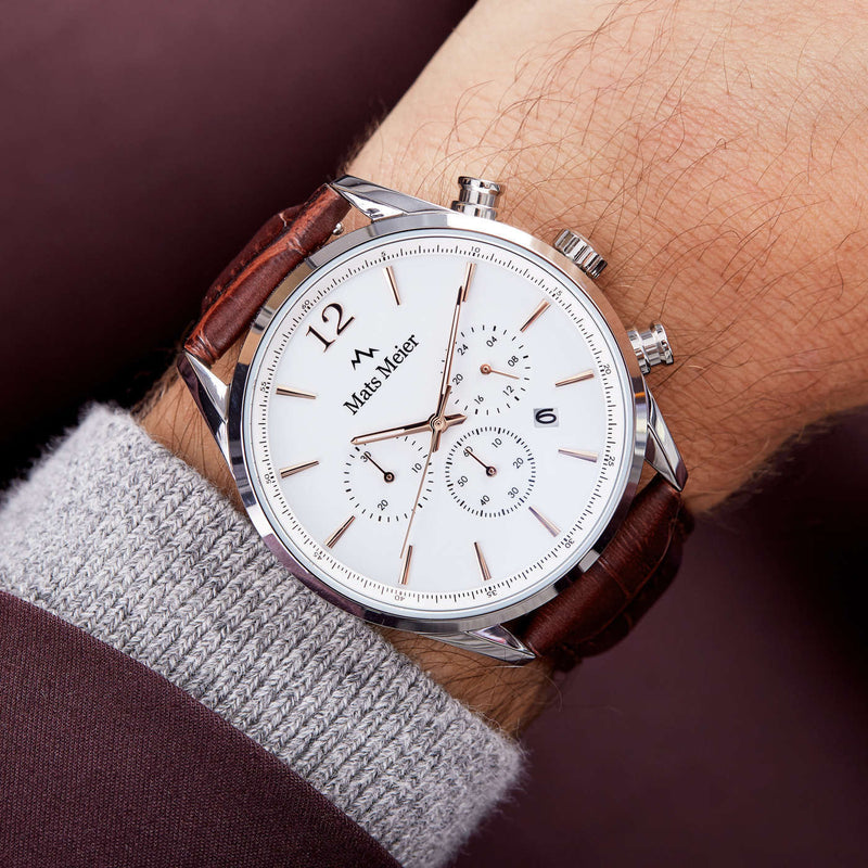 Mats Meier Grand Cornier Hommes Montre Marron MM00105-zoom-