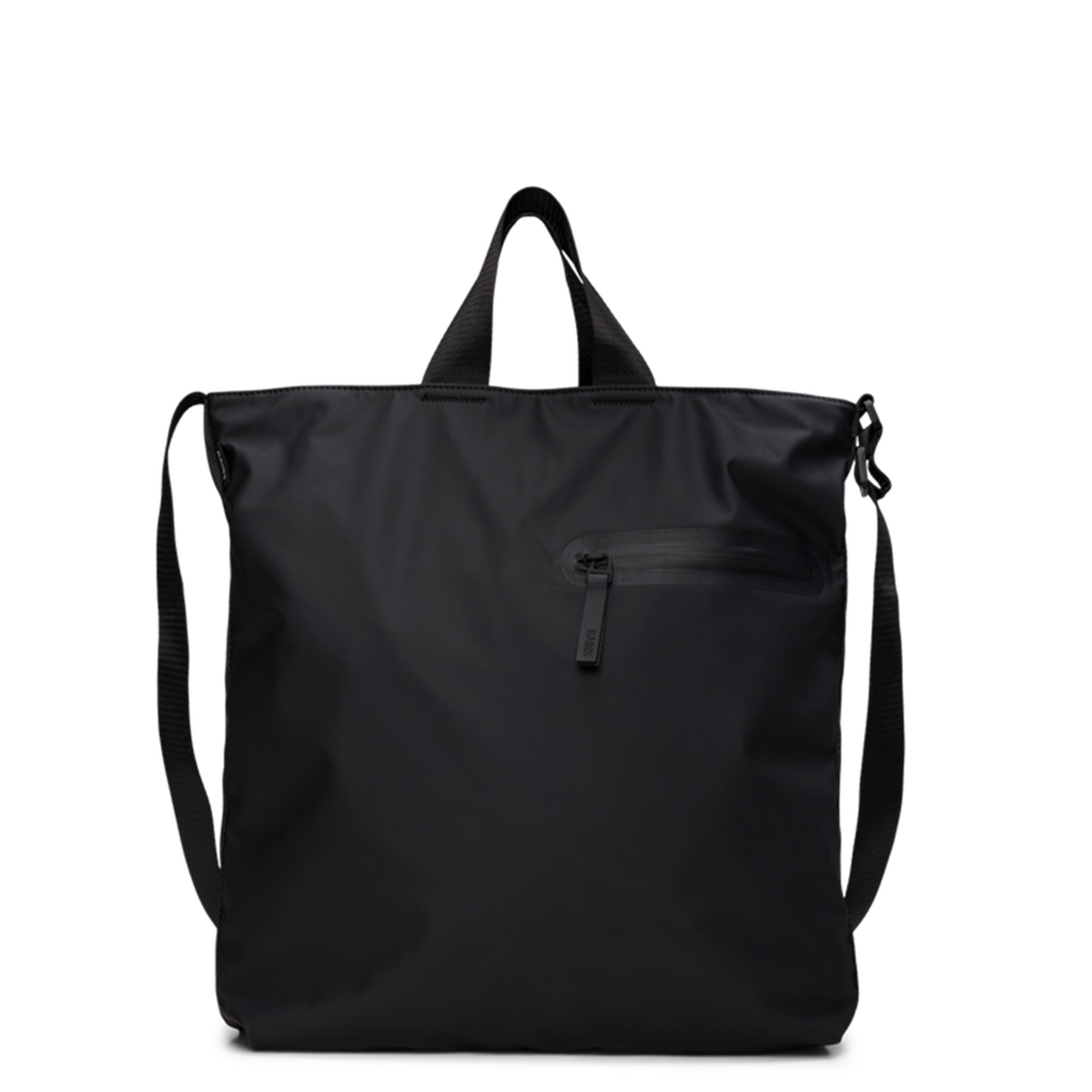 Rains Black Dash Tote Bag R16350-01