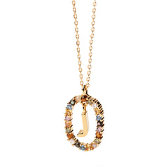 P D Paola 925 Sterling Silver Gold-coloured Letter V Necklace CO01-281-U