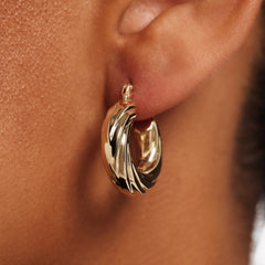 Isabel Bernard Rivoli Belle 14 karat gold hoop earrings IB360276