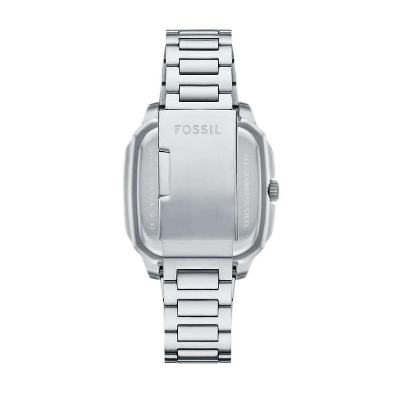 Fossil Crosby Montre Pour Homme Argentée et Bleue FS6121-zoom-