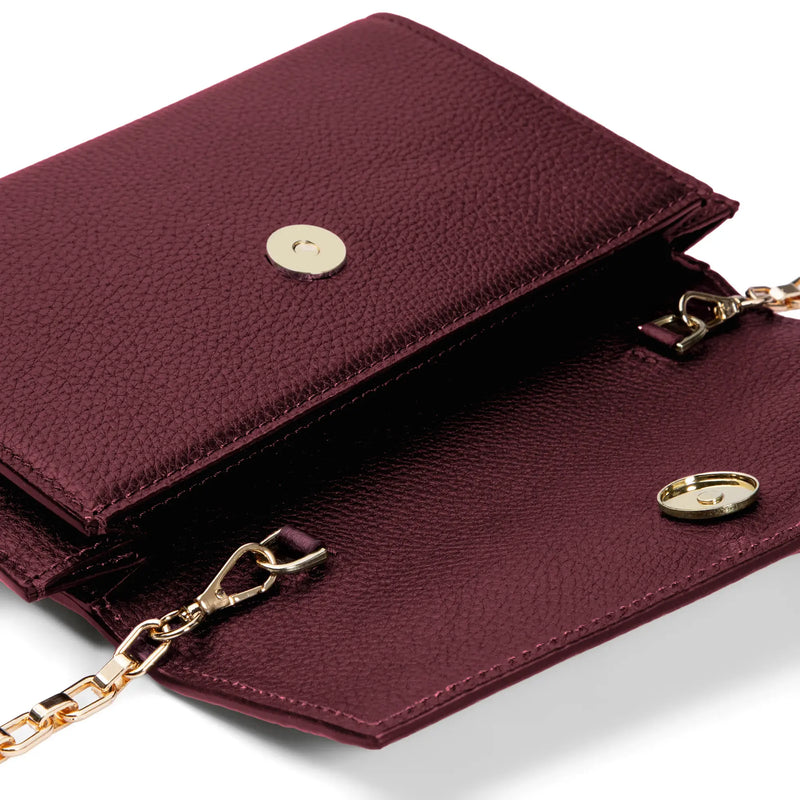 Isabel Bernard Honoré Lina Pochette Bordeaux Avec Chaîne D’Épaule Amovible IB21135-052-zoom-