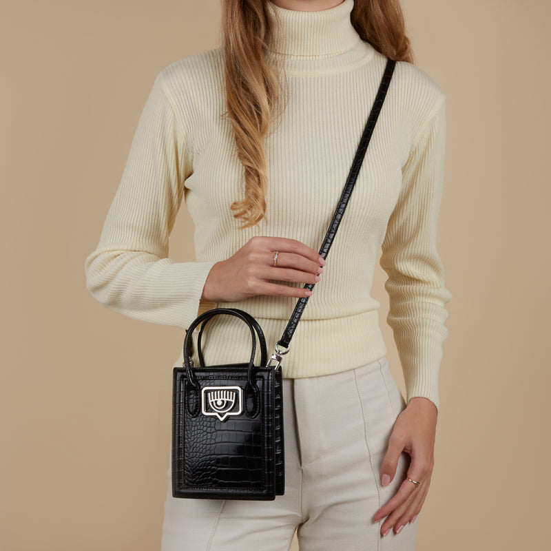 Chiara Ferragni Eyelike Sac Besace Noir 75SB4BB8-ZS728-899-zoom-