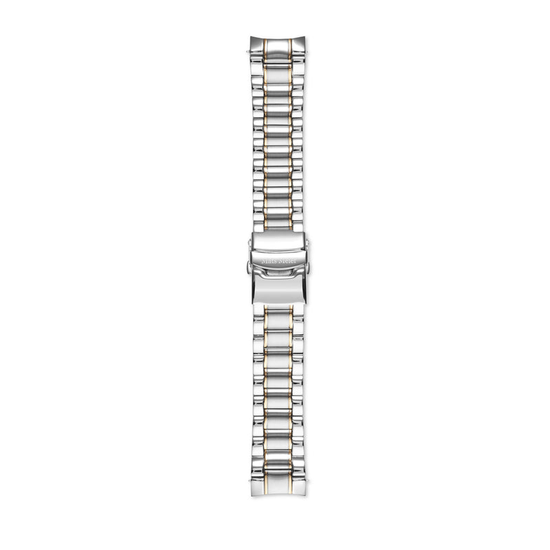 Mats Meier Strap 22mm Zilverkleurig/Goudkleurig MM43002-zoom-