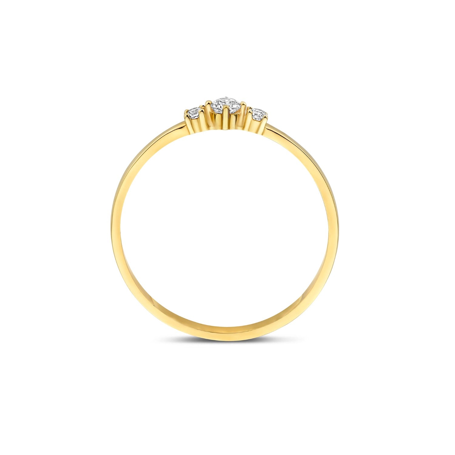 Beloro Jewels Monte Napoleone Delphine 9 karat gold ring with zirconia stones BO330055-56