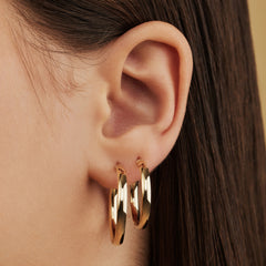 Isabel Bernard Cadeau d'Isabel 14 Carat Golden Earrings Set IB90149