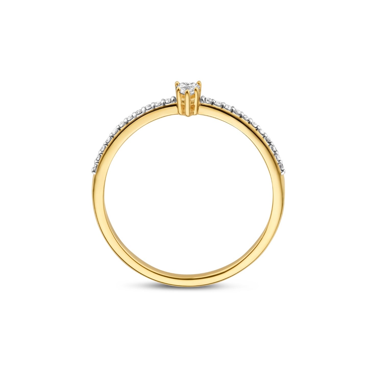 Isabel Bernard De la Paix Eloise 14 karat gold ring with diamond 0.10 carat IBD330043-48