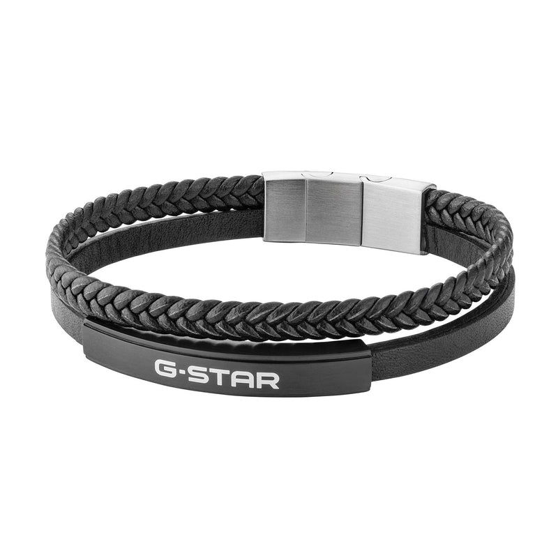 G-Star Tether02P Bracelet en cuir noir GSJ.109.03-zoom-