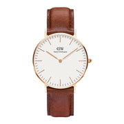 Daniel Wellington Classic St. Mawes Femmes Montre Marron DW00100035