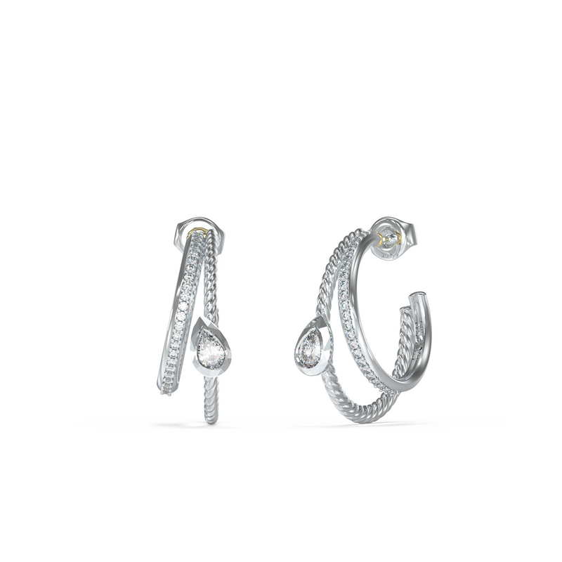 Guess 4G Light Boucles D'Oreilles En Argent JUBE05244JWRHT-U-zoom-