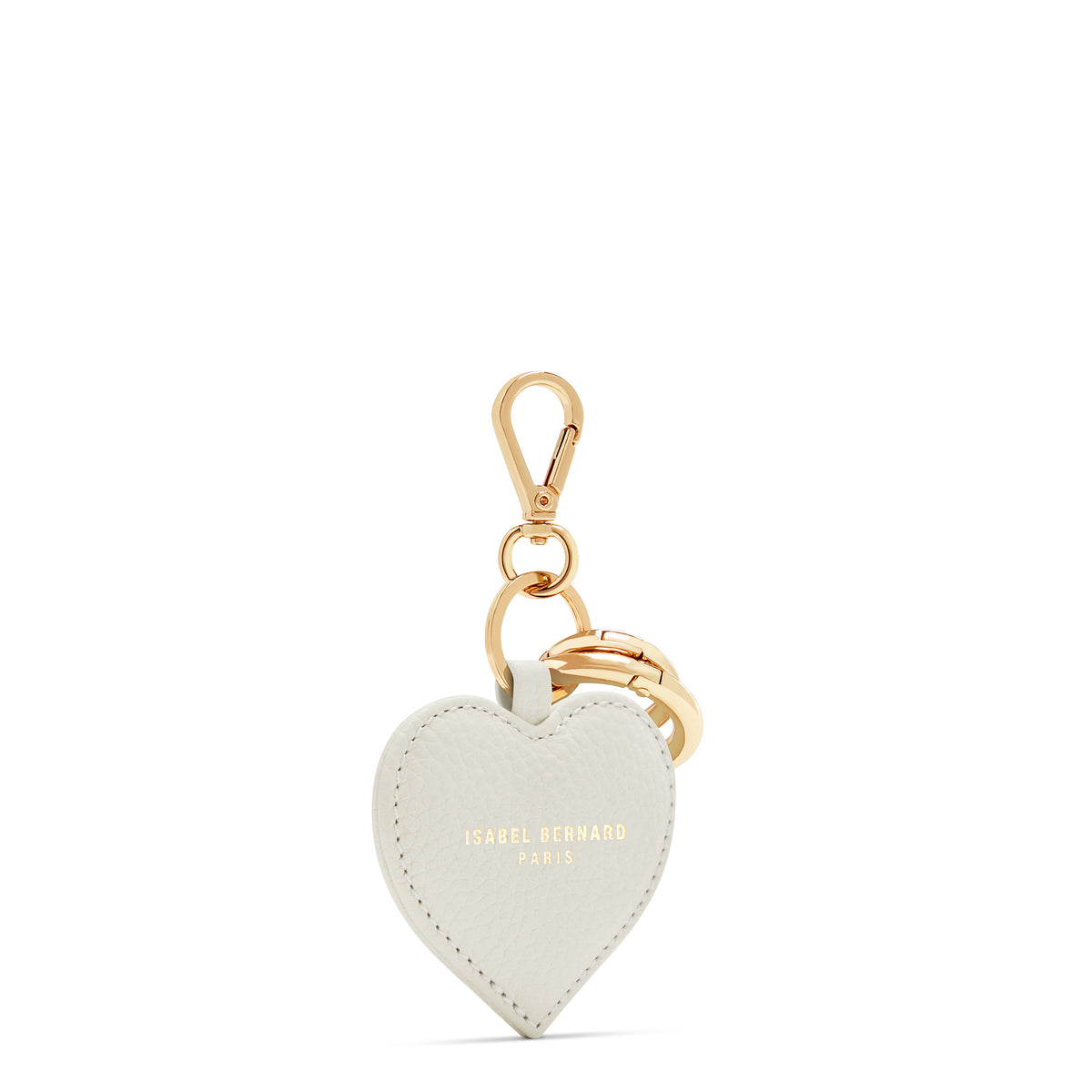 Isabel Bernard Honoré Faye Crème Calfskin Hart Key Pendant IB66001-070