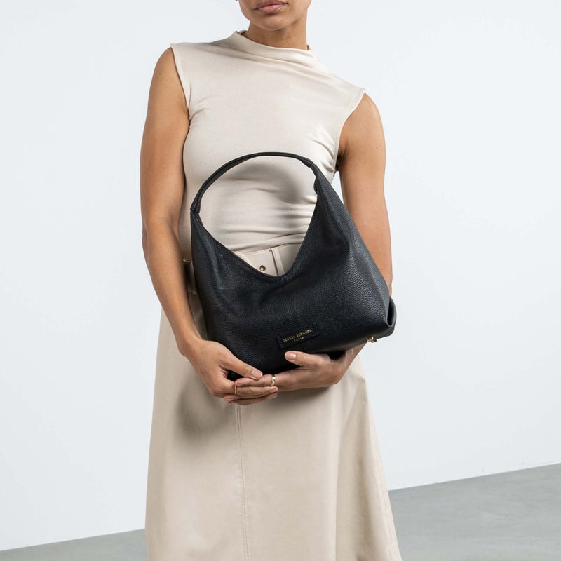 Isabel Bernard Honoré Grace Mini sac à main en cuir noir de veau IB21132-001-zoom-