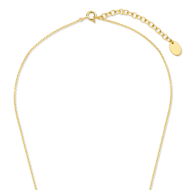 Violet Hamden Luna Collier en Argent 925 Sterling Plaqué Or avec Lune et Pierre de Zircon Blanc VH340046-zoom-