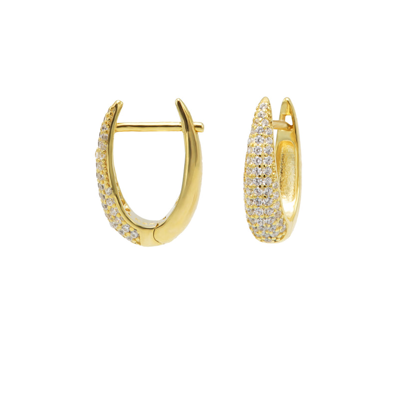 Karma Femmes Créoles Plaqué or 14 carats M3214GP-zoom-