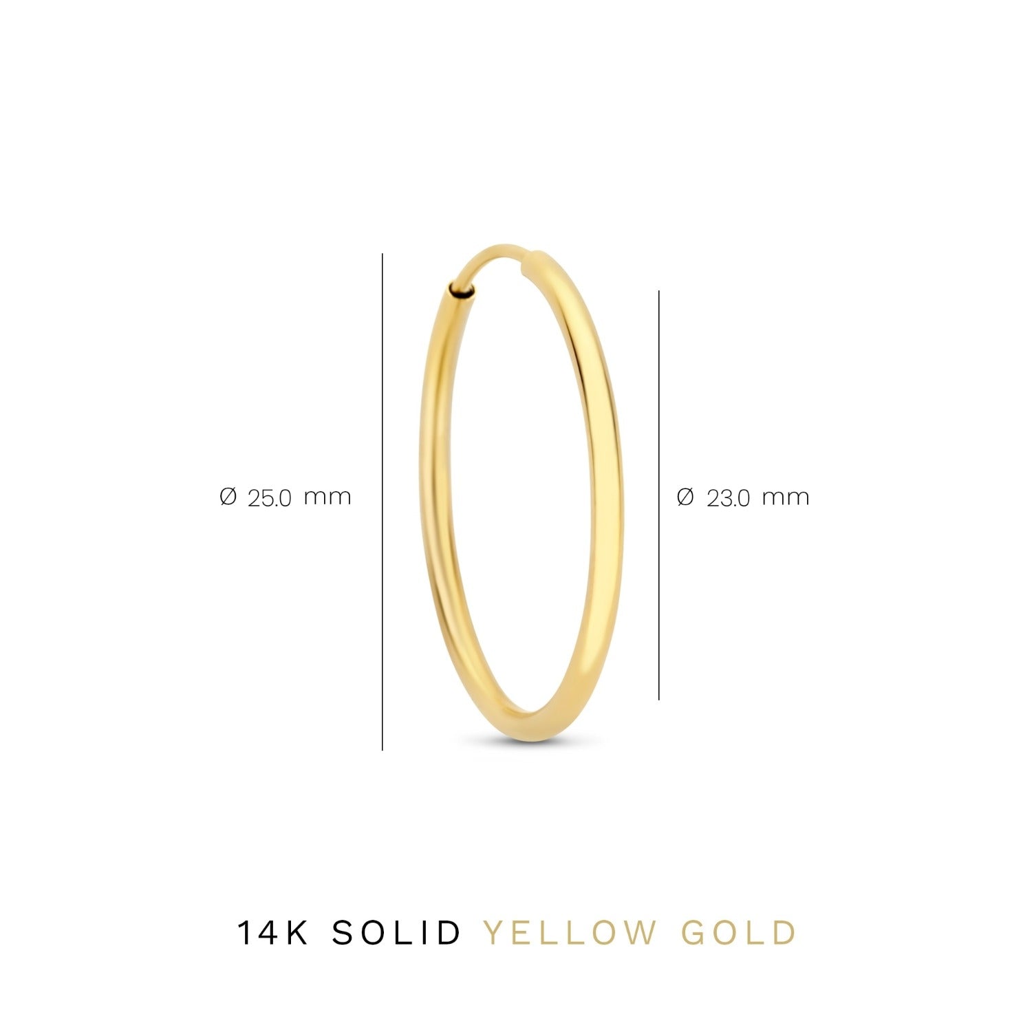 Isabel Bernard Le Marais Cerise 14 Carat Golden Hoop Earrings IB360169