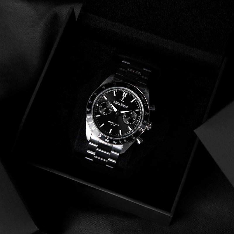 Mats Meier Arosa Racing Hommes Montre Argent MM50009-zoom-