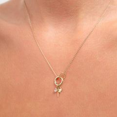 Isabel Bernard Le Marais Teardrop Zirconia 14 karat gold charm IB350062