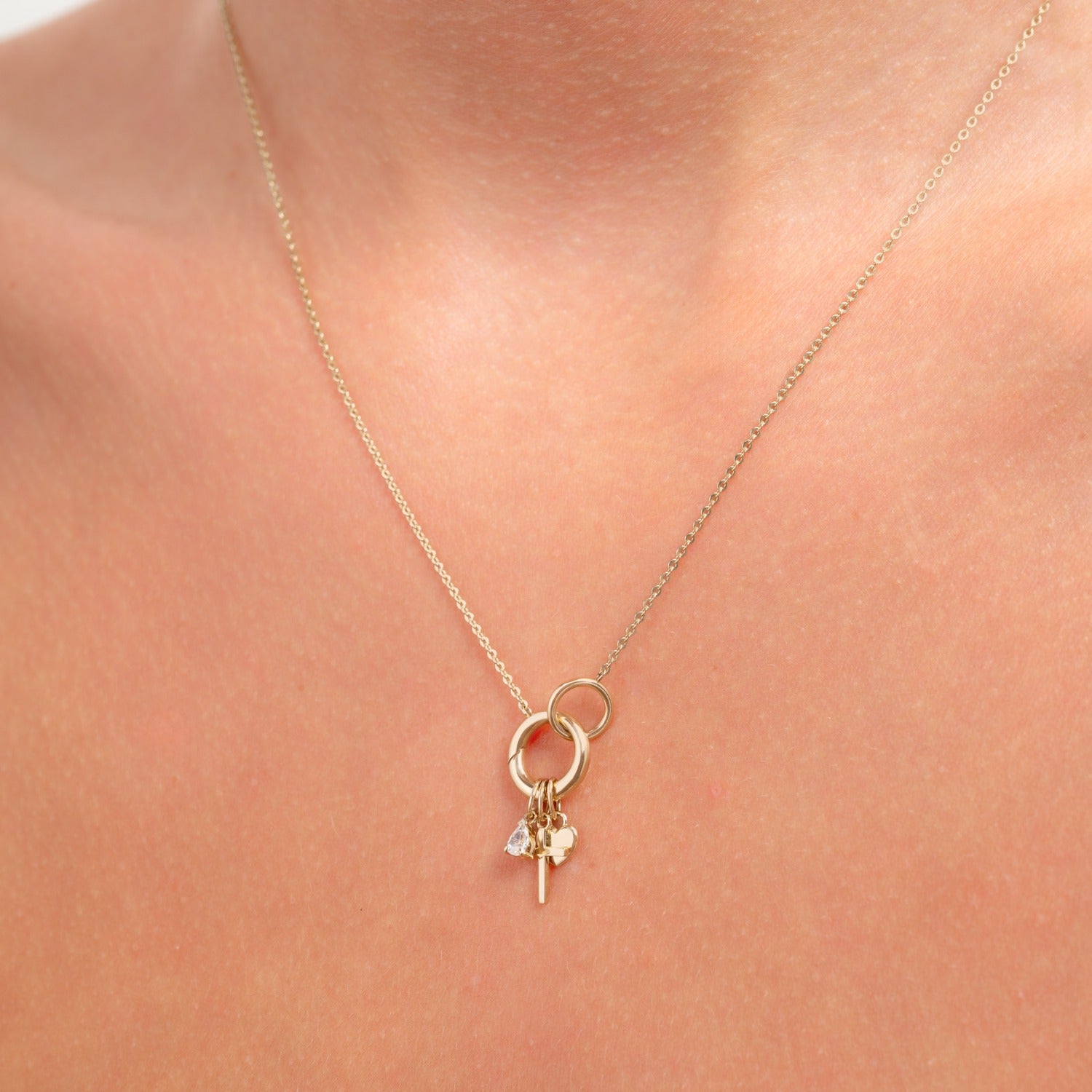 Isabel Bernard Le Marais Teardrop Zirconia 14 karat gold charm IB350062