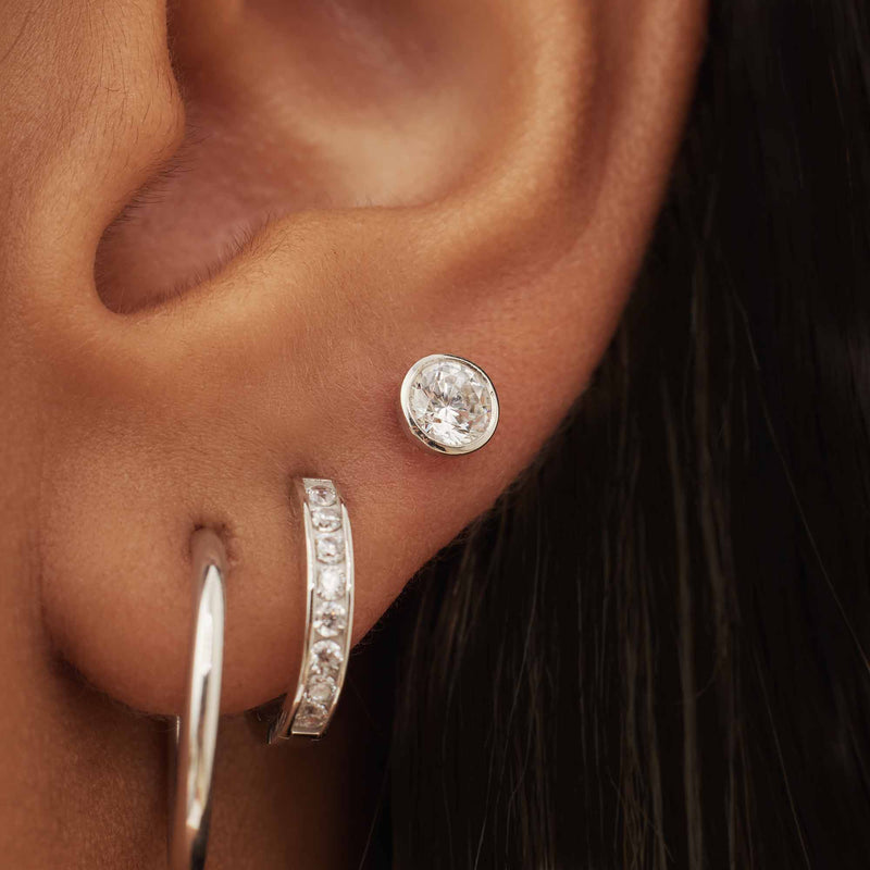 Isabel Bernard Saint Germain Boucles d'oreilles Or blanc 14 carats IB360206-zoom-