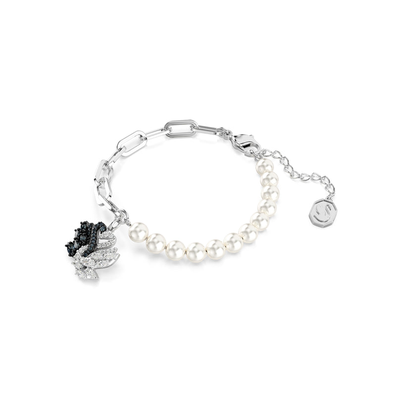 Swarovski Black & White Swan Silver Coloured Bracelet 5705720-zoom-