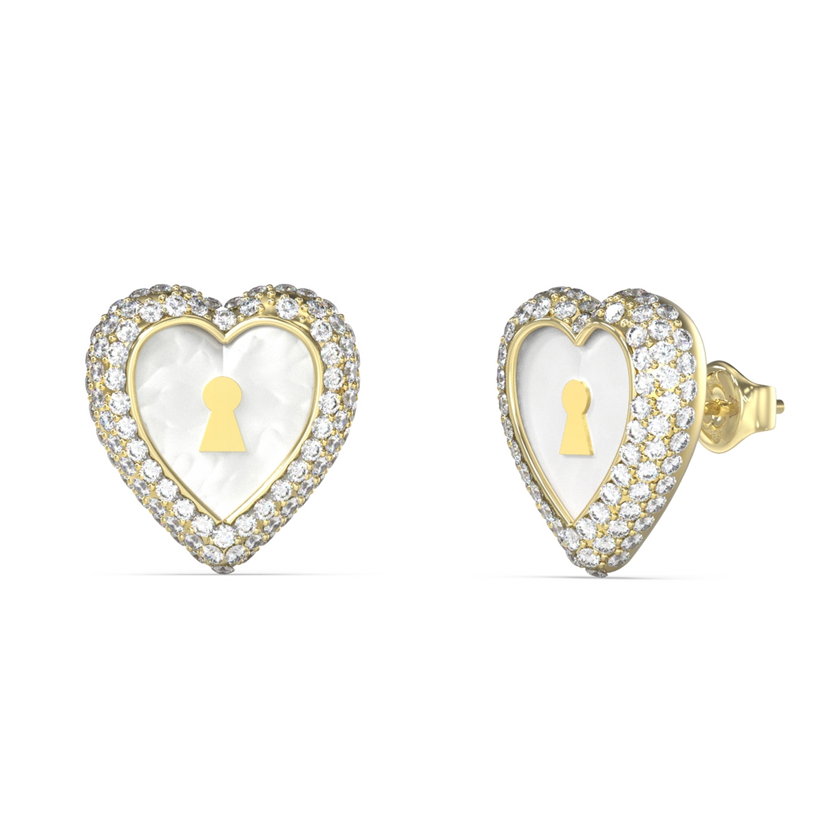Guess Love Bites Gold-coloured Earrings JUBE06065JWYGT-U