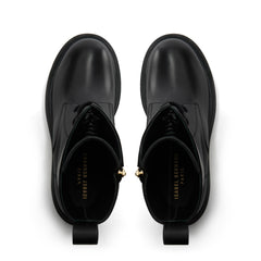 Isabel Bernard Vendôme Myrthe Black Calfskin Lace-up boots IB53008-01-36