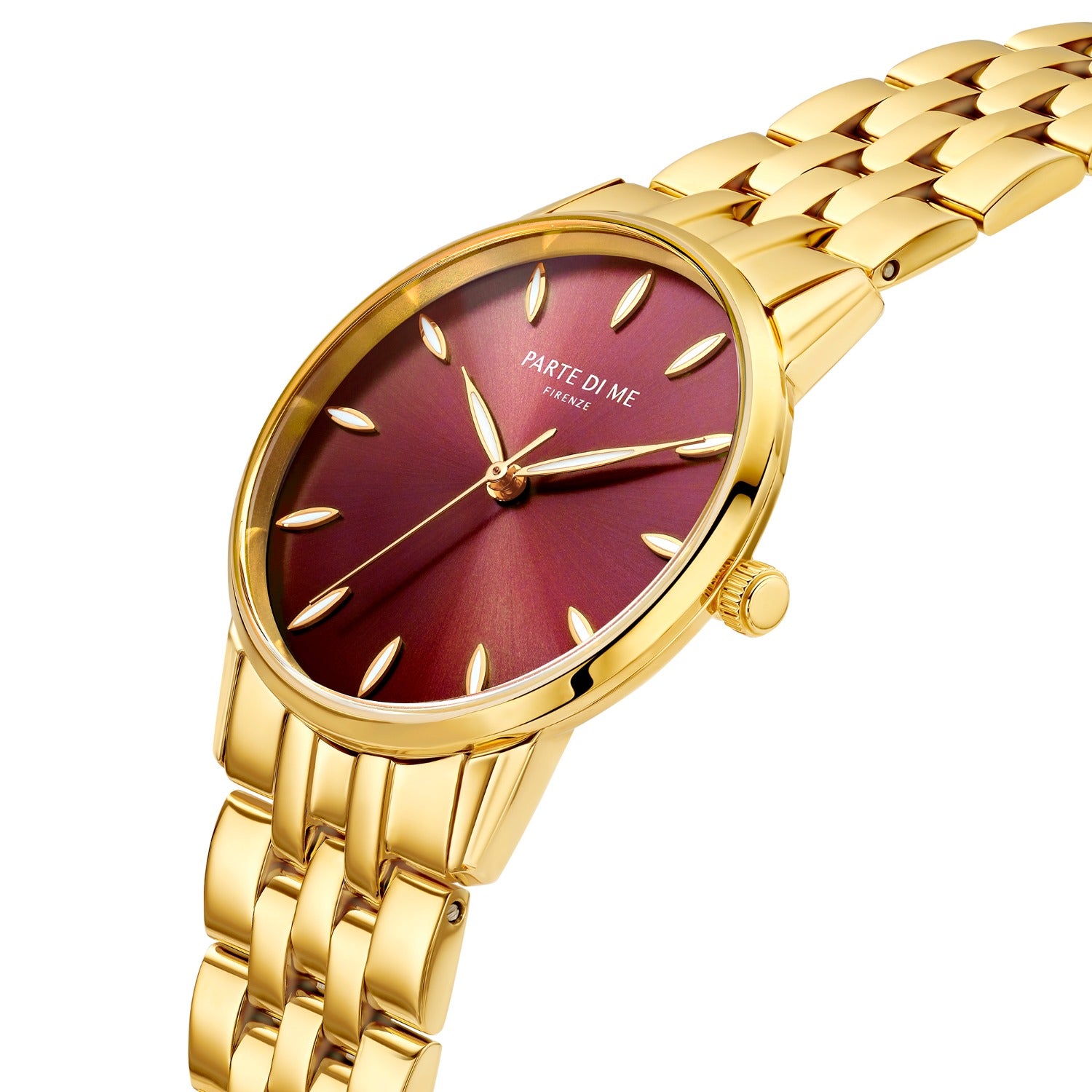 Parte Di Me Orologio round ladies watch gold coloured and dark brown PDM09047