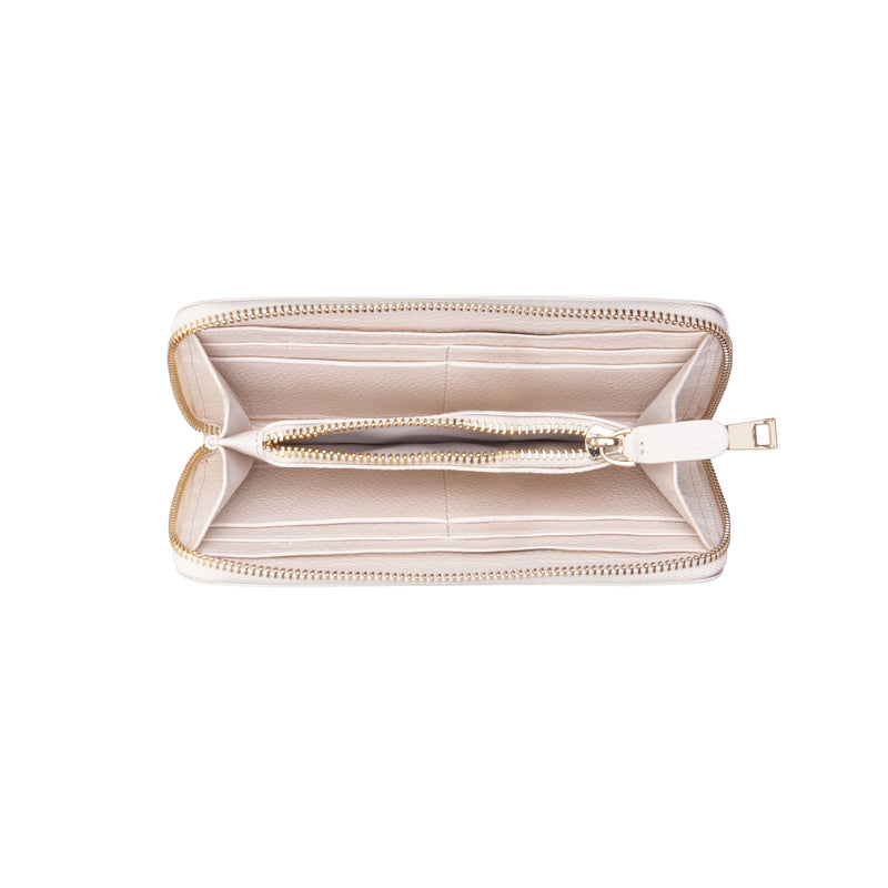 Isabel Bernard Honoré Femmes Portefeuille Zippé Beige IB23012-zoom-