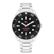 Tommy Hilfiger Oceanic Montre Pour Homme Argentée et Noire TH1792203