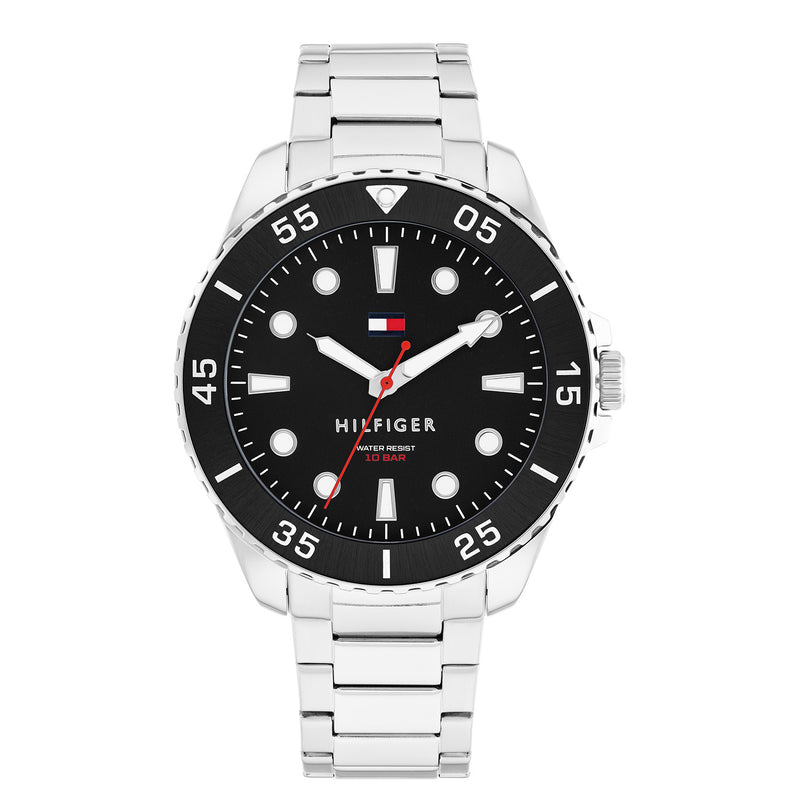 Tommy Hilfiger Oceanic Montre Pour Homme Argentée et Noire TH1792203-zoom-