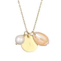 Elli 925 Sterling Silver Pearl Necklace with Pearl 2004-BF-0007895-001