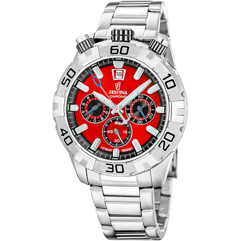 Festina Bullhead Red Chronograph Men's Watch F20743/5-zoom-