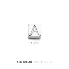 Isabel Bernard Saint Germain Felie 14 Carat Whitegold cube Charm IB350051