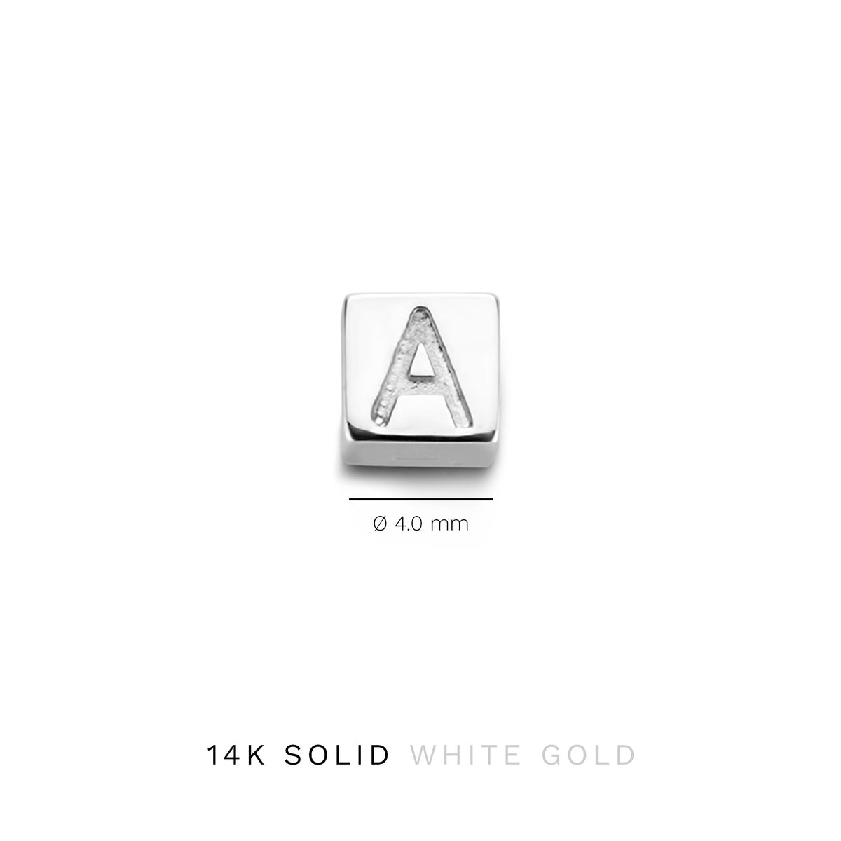 Isabel Bernard Saint Germain Felie 14 Carat Whitegold cube Charm IB350051
