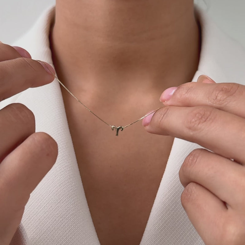 Isabel Bernard Étoiles d’Or Aries 14 Carat Gold Venetian Necklace With Horoscope IB340178-zoom-